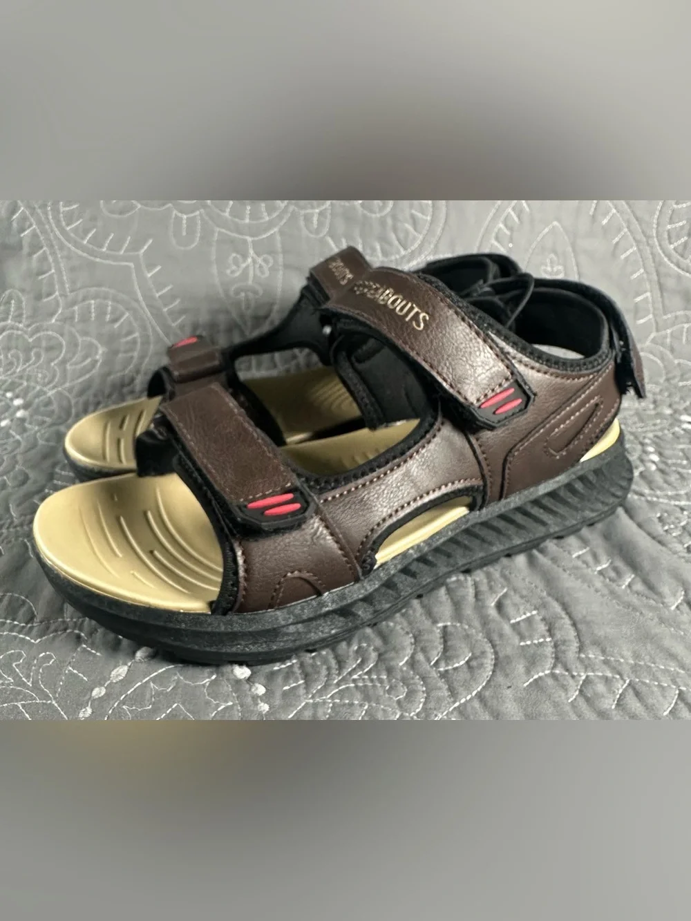 Thereabouts Big Boys Brown Gulf Strap Sandals NWT Size Big Boys 5